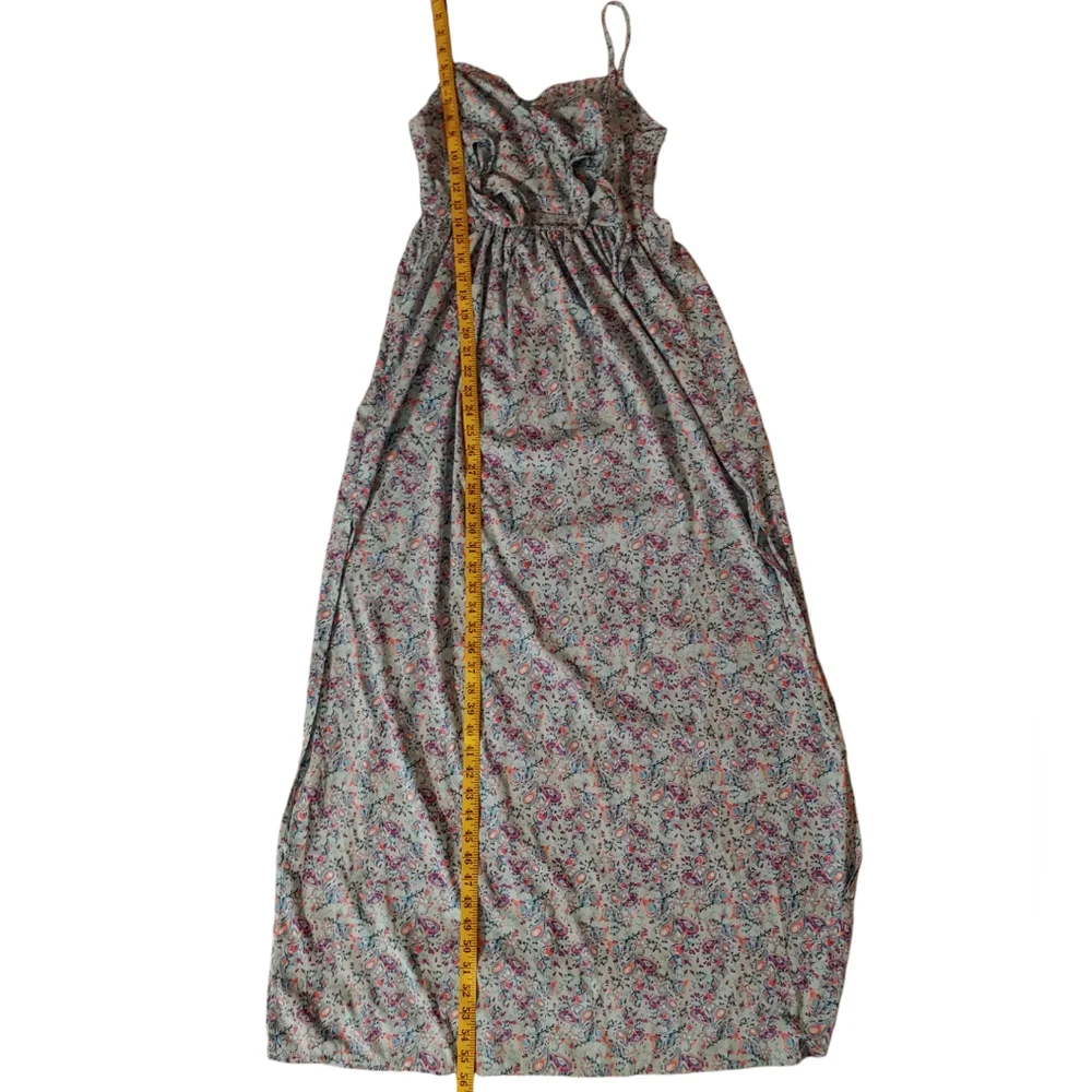 Arizona Jeans Co Maxi Dress Spaghetti Straps Double Tie Back Split Side … - Picture 11 of 11